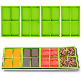 4 Cavity Silicone Tray Dividers for Harvest Right Freeze Dryer Medium and Small Trays, 4 Pieces Green Silicone Trays for Harvest Right Freeze Dryer Accessories