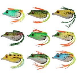 Goture 9pcs 55cm Frog Lures Set Soft Lures Frog Lures Frog Lures Frog Snakehead Frog Fishing Baits Baits Bass Fishing Saltwater Freshwater Fishing