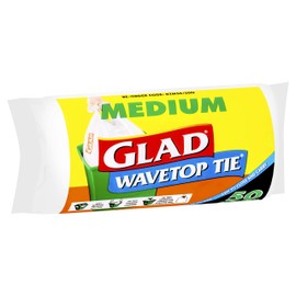 Glad Wavetop Tie 50 Bags Roll, 50 count