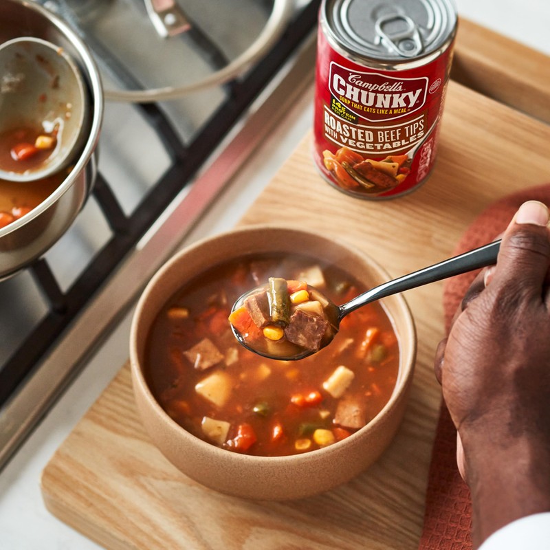 Campbell’s Chunky Soup, Roast Beef Tips With Vegetables Soup, 18.8