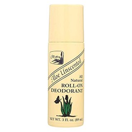 Alvera All Natural Roll-On Deodorant, Aloe Unscented, 3 oz, Pack of 3