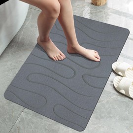 TBEECOZY Stone Bath Mat,Bath Rug Diatomaceous Earth Shower Mat,Drying Hard Bathroom Mat,Non-Slip Super Absorbent Stone Bath Mats Rug f for Bathroom Shower Floor