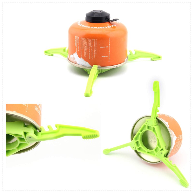 HIRAY キャニスタースタンド 燃料缶スタビライザー ガスタンクブラケットストーブ 標準ボトルシェルフスタンド 三脚折りたたみキャニスタースタンド