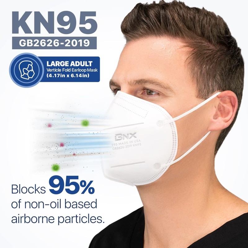 Mascarilla KN95 BNX – Tallas Kids, Adult Medium y Large