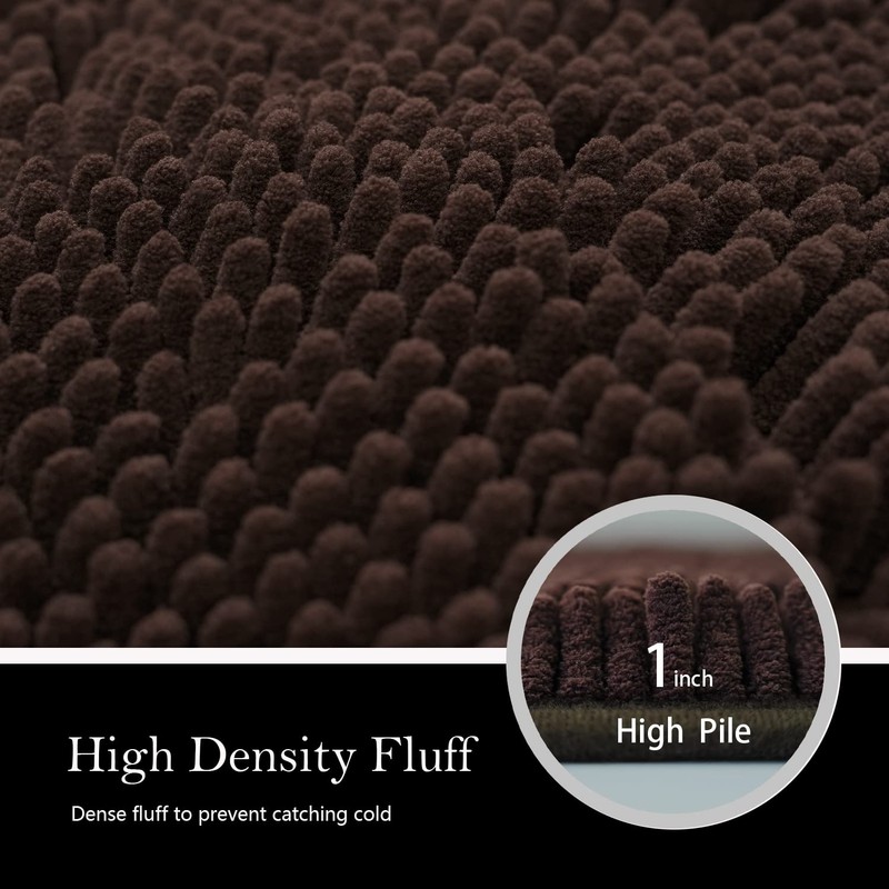 AINAHYVA Bathroom Rugs Chenille Bath mat 2 Piece Set, Super