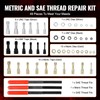 VEVOR Thread Chaser Set - 49-Piece UNC UNF and Metric