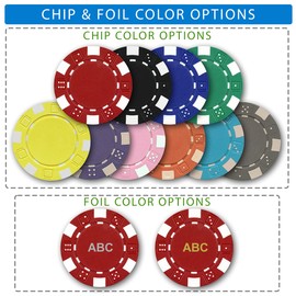 DA VINCI 500 Custom Monogrammed Poker Chips - 11.5 Gram Poker Chips