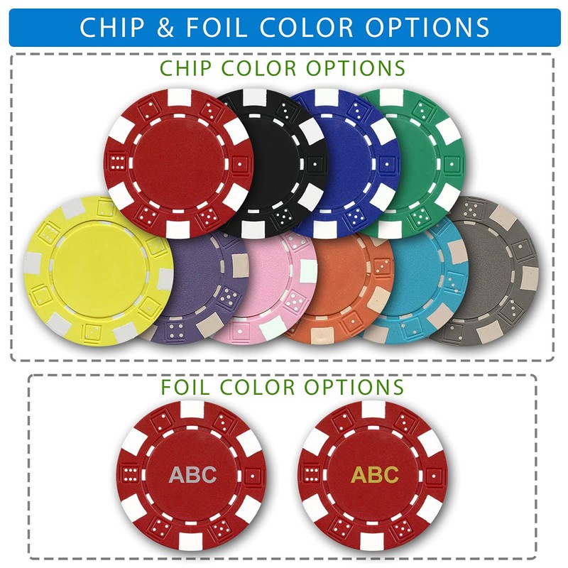 DA VINCI 500 Custom Monogrammed Poker Chips - 11.5 Gram