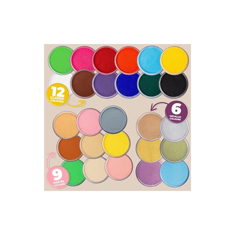 Blue Squid PRO Make-Up Face Paint and Body Paint, Classic