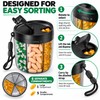 6 Compartment Pill Organizer with Rotating Lid Large Capacity Portable