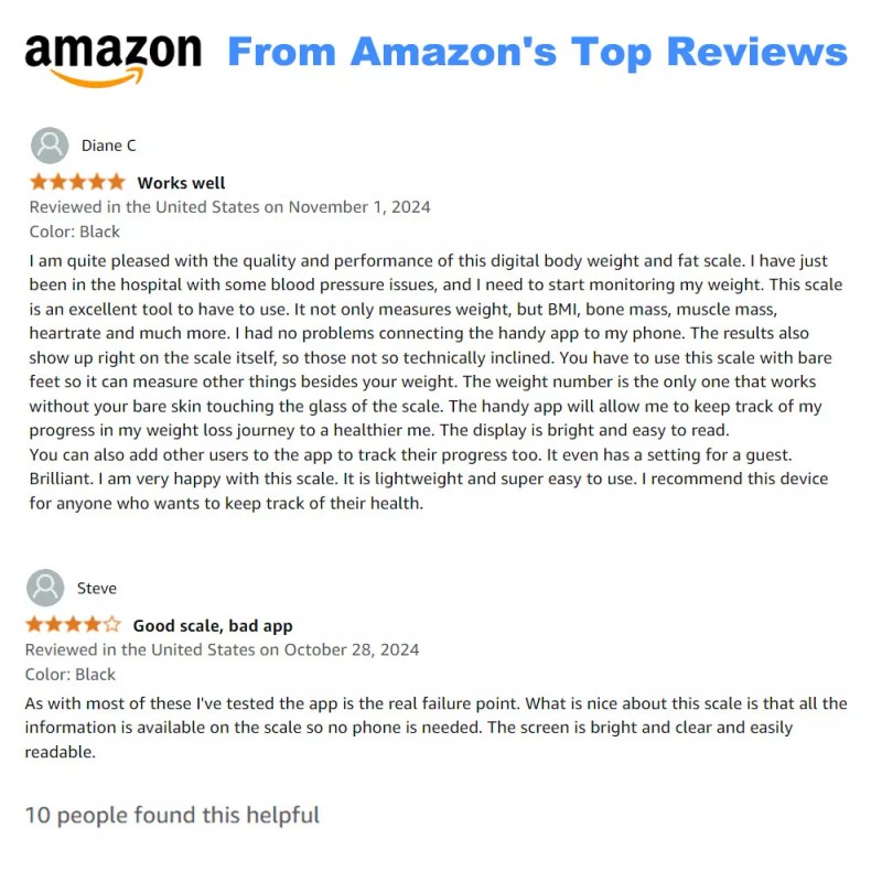 Wellue Rechargeable Large Display Weight Scale Body Scale Bathroom Scale