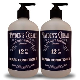 Payden's Cobalt Cardamom Sandalwood & Leather For Men Scented Beard Conditioner, 12 Oz (2 Pack)