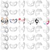 30Pcs Paper Mache Masks, White Paper Masks Craft Mask Half