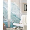 Summer Beach Sheer Curtains 84 Inch Length 2 Panels Set