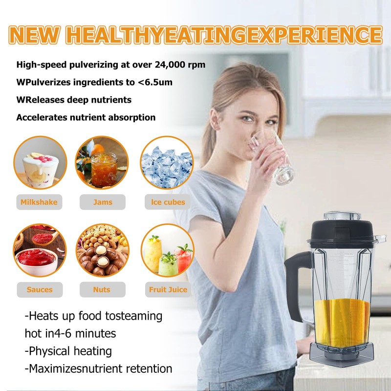 Blender Pitcher 64oz,Replace for Accessories 5200 5000 6500 7500 Pro500