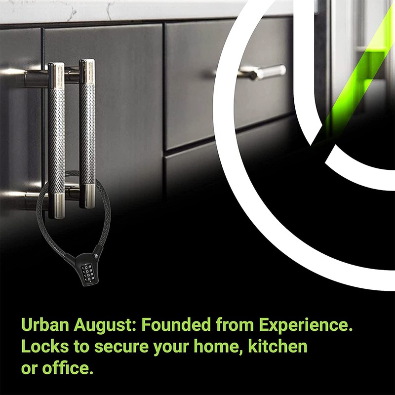 Urban August Max Refrigerator Cabinet Locks for Adults Kids Toddlers