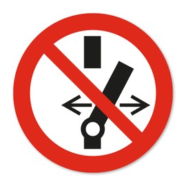 Prohibition Sticker P031 Switching Prohibited According to DIN EN ISO 7010 I Warning Safety I UV Protection I Diameter 10 cm I hin813