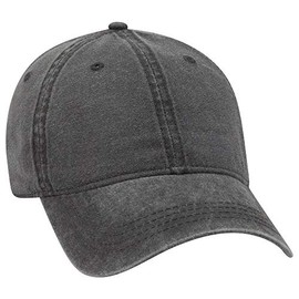 Otto 6 Panel Low Profile Garment Washed Pigment Dyed Baseball Cap - Char. Gray