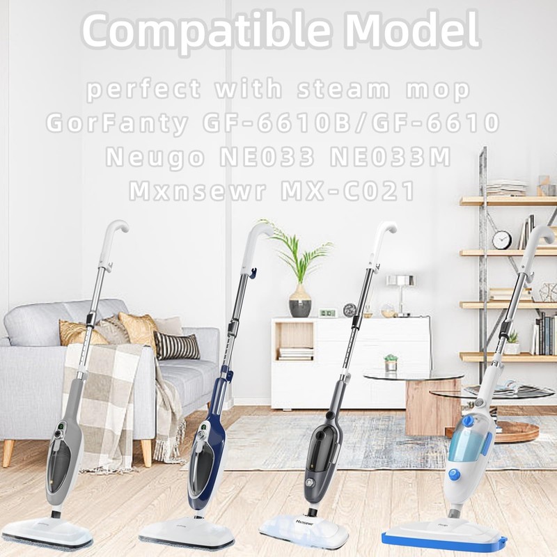 KAiSnova Steam Mop Replacement Pads Compatible with GorFanty GF-6610B/GF-6610, Washable