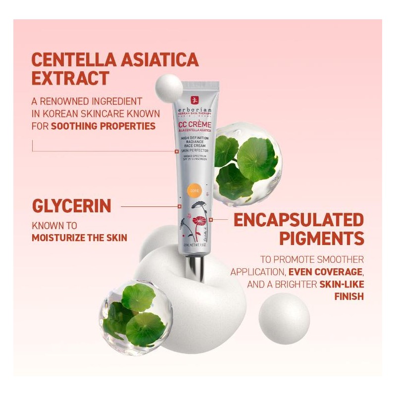 Erborian CC Cream Clair - Buildable Tinted Color Corrector with