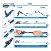 2 Bastón Trekking Plegable Ligero Senderismo Caminar Escalar Azul