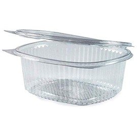 VEPATIM 50 Delicatessen Cups Oval Clear with Lid 500 ml (PET)