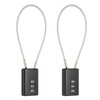 PATIKIL 3 Digit Cable Combination Lock, 2 Pcs Cable Lock