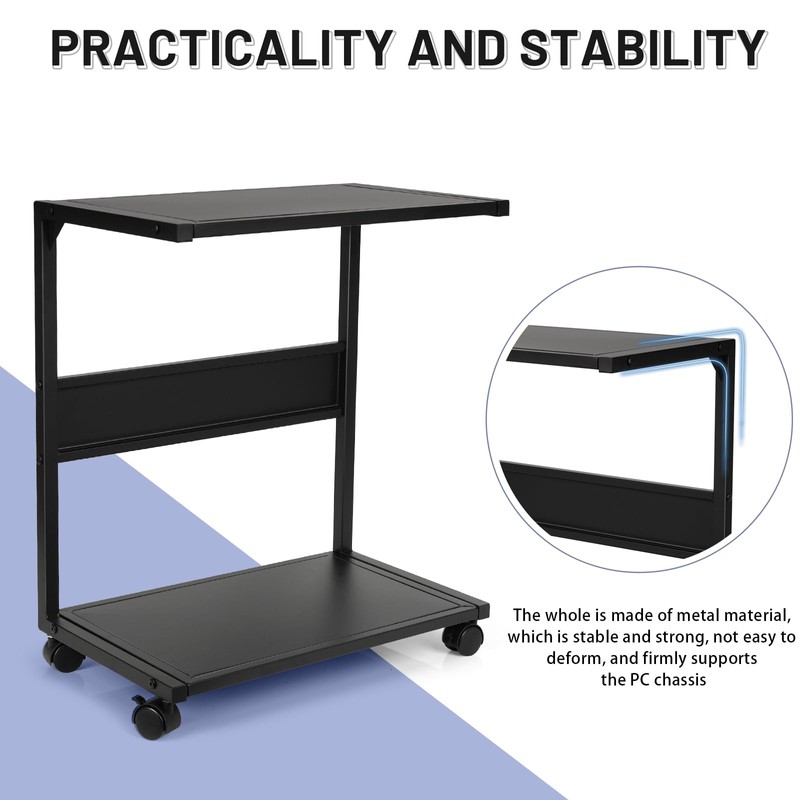 Bfttlity PC Stand Computer Tower Stand 2-Tier Metal CPU Holder