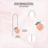 Peach Earrings Sterling Silver Peach Threader Earrings Fruit Jewelry For