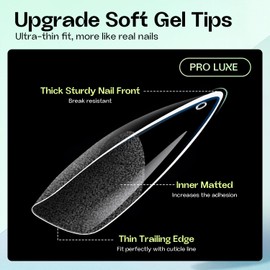 SinzSue 330PCS Medium Stiletto Nails - 15 Sizes, Pre-Filed & Durable! Full Cover Almond Shape False Nail Acrylic Soft Gel Nails Tips,Get Salon-Like Nails at Home in Minutes!