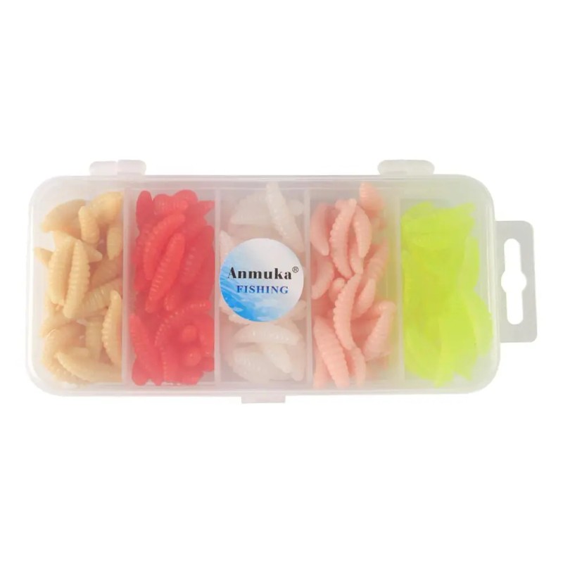 150 Señuelos Blandos Forma De Gusano 2cm Proteína