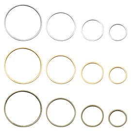 120pcs Earrings Beading Hoop Earring Circle Earrings Findings Hoops Open Bezel Earrings Hoop Earrings for Jewelry Making,DIY Craft,Earring Necklace(K Gold,White K,Ancient Cyan)