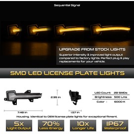 VIPMOTOZ [Sequential Turn Signal] Full LED Side Mirror Light Indicator Lamp Assembly Replacement Compatible with 2019-2023 Honda Accord Touring Chrome Housing Clear Lens, Driver & Passenger Side Kit