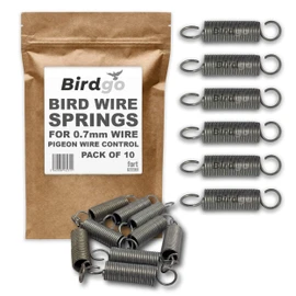 Birdgo 10 x Standard Stainless Steel Springs for Bird Post & Wire Ledge Control Systems - Keeps Pigeon Wire Under Tension