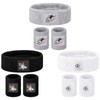 Yearntown 9 Pcs Soccer Sweatband Set Sports Headband Wristband Set