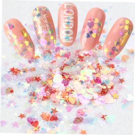 WOONEKY 12pcs Nail Art Star Sequins Star Stickers DIY Nail Art Supplies Manicure Accessories Manicure Ornament for Women Girls