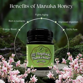 NZ Country East Cape 100% Pure Manuka Honey | Non-GMO Monofloral MGO 514+ | Therapeutic/Food Grade with Internal and External Healing Properties | Unpasteurized and Chemical-Free
