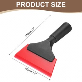 HARFINGTON 2pcs Squeegee 5 Inch Length Auto Water Blade Shower Squeegee with Non-Slip Handle for Car Windshield Window Cleaner Glass Door, Red