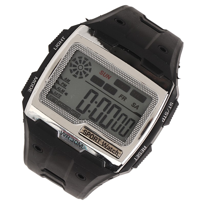 Men Digital Sports Watch WR30M Waterproof Day Date Display Electronic