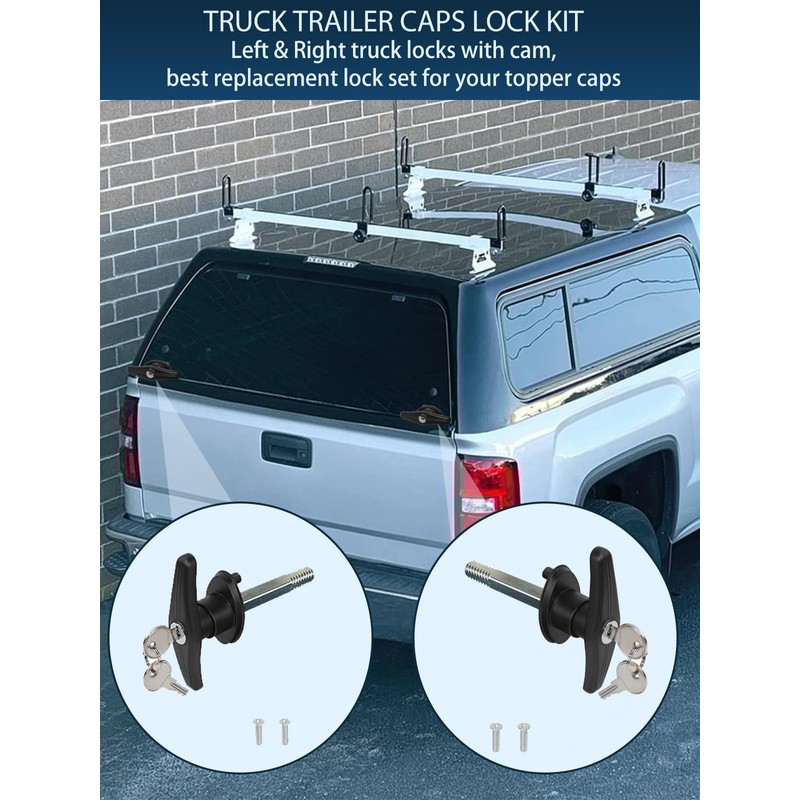 Quality Life Truck Cap T-Handle Lock for Camper Shell Replacement