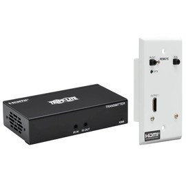 Tripp Lite HDMI Over Ethernet Cat6 Extender Kit with Wall Plate Receiver - Up to 230 feet or 70.1 Meters - 4K 60Hz Video, 4:4:4, HDR PoC, TAA Compliant (B127A-1A1-BHFH)