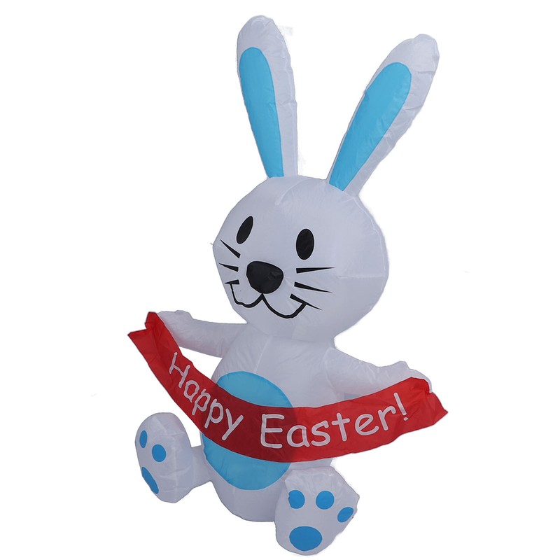 Easter Inflatable Bunny 4FT 210T Polyester IP44 Waterproof Easter Blow