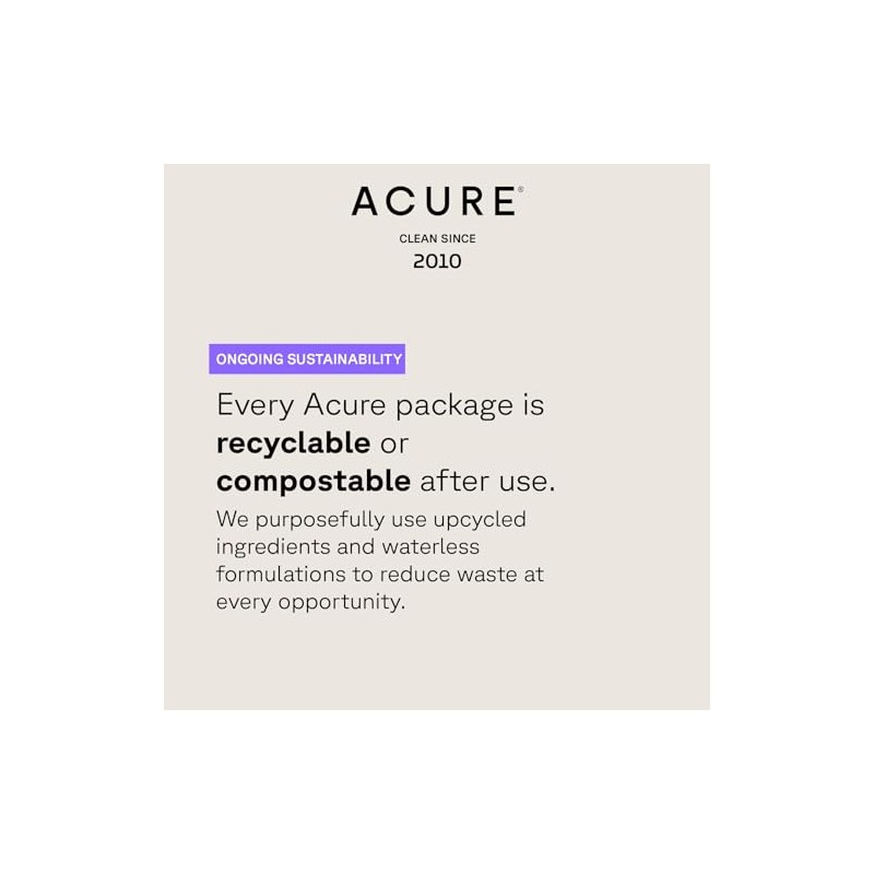 Acure | Crema nocturna rejuvenecedora para atenuar arrugas | Con