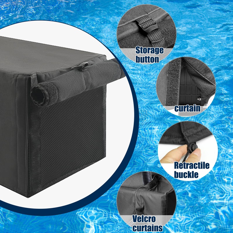 24x11x11 Inch Pool Pump Cover with 2 Side Openings, 3-Layer