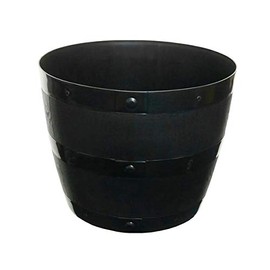 Whitefurze G0834BL 34cm Barrel Planter - Black