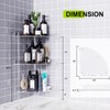 Bakzon Corner Shower Caddy, 3 Tier Acrylic Shower Organizer Corner