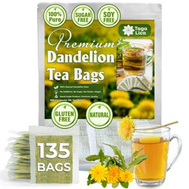 Tagalica, Premium 135 Dandelion Root Tea Bags, 100% Natural & Pure from Dandelion Root, Eco-Conscious Tea Bags, Herbal Tea. No Sugar, No Caffeine, No Gluten, Vegan