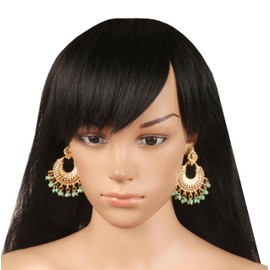 Touchstone Indian Bollywood Desire Tribal Boho Chic Moon Chandbaali Theme Designer Earrings For Women., Metal, No Gemstone