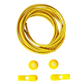 seerjik Reflective No-Tie Elastic Sports Shoelaces with One size For All Family Members (Yellow)