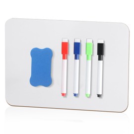 1 x Whiteboard Small Whiteboard A4, Dry Erase Board Small White Board, 21 x 30 cm Portable Double-Sided Blank Mini Whiteboard with 4 Pens & 1 Eraser for Classroom, Home, Office